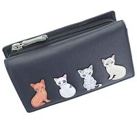 Mala Leather Best Friends Collection Leather Purse RFID Blocking 3529_65 Navy