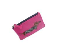 Mala Leather Best Friends Collection Sausage Dog Leather Coin Purse 4133_65 Pink