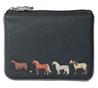 Mala Leather Best Friends Horses Coin Pouch RFID 4224-65 (Grey)