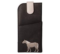 Mala Leather Best Friends Horses Glasses Case 5157-65 (Black)