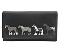 Mala Leather Best Friends Horses Matinee Purse RFID 3510-65 (Black)