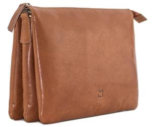 Mala Leather Bloomsbury Collection Leather Clutch/Shoulder Bag 7406_17 Tan
