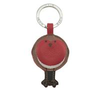 Mala Leather Bobbie Robin Bird Leather Keyring - Red