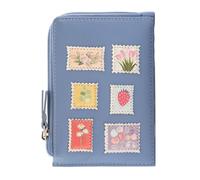 Mala Leather Botanists Post Coin & Card Purse - 62 4342 (Blue)