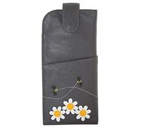 Mala Leather Calista Collection Leather Glasses Case 5184_67 Grey