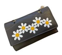 Mala Leather Calista Flowers and Bees Leather Trifold Purse