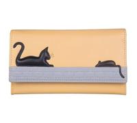 Mala Leather Cat & Mouse Ladies Matinee Purse Wallet Yellow (3624 95)
