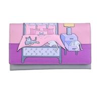 Mala Leather Cat Nap Matinee Purse Pink & Grey (3610 86)