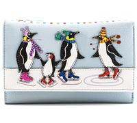 Mala Leather Chille Collection Leather Tri Fold Purse RFID Blocking 3681_32 Sky Blue