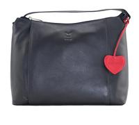 Mala Leather Classic Anishka Slouch Crossbody Bag - Genuine Leather Shoulder Bag for Women with Adjustable Strap & Multiple Pockets - 28 x 22 x 6 cm (Navy)