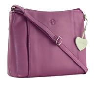 Mala Leather Classic Anishka Slouch Crossbody Bag - Genuine Leather Shoulder Bag for Women with Adjustable Strap & Multiple Pockets - 28 x 22 x 6 cm (Berry)