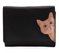 Mala Leather Cleo Small Tri Fold Purse RFID 3533-50 (Black)