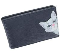 Mala Leather Cleo The Cat Collection Credit Card Holder RFID Blocking 658_50 Navy