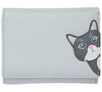 Mala Leather Cleo The Cat Collection Small Leather Purse RFID Blocking 3533_50 Grey