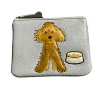 Mala Leather Cockapoo Dog RFID Soft Leather Coin & Card Purse by Mala (Grey), BERTIE4276