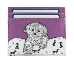 Mala Leather Coco Puppy Dog RFID Card Holder with Coin Pocket, 10.5 x 8.5 cm, Small, Leather (Purple)