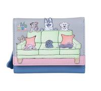 Mala Leather Coco's Doggy Best Seat in the house Tri Fold Purse - one size - Blue Multi - leather
