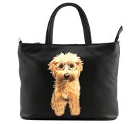 Mala Leather Coco's Glasses Collection Leather Grab/Shoulder Bag 7372_12 Black