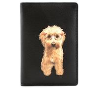 Mala Leather Coco's Glasses Collection Travel/Card Holder RFID Blocking 613_12 Black