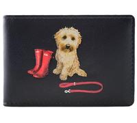 Mala Leather Coco's Walk Collection Leather Card Holder RFID Blocking 621_12 Navy