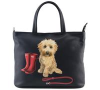 Mala Leather Coco's Walk Collection Leather Grab/Shoulder Bag 7420_12 Navy