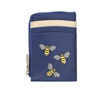 Mala Leather Coin & Card Purse Bumble bee RFID Protection - Suri (Blue)