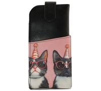 Mala Leather Cool Cats Collection Leather Glasses Case 5215_39 Black