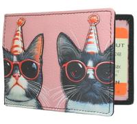 Mala Leather Cool Cats Collection Travel/ID Card Holder 629TC_39 Black