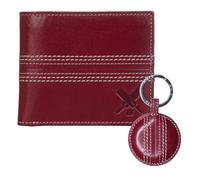 Mala Leather Cricket Gift Set - Created by Love EMVY - Soft Leather RFID Wallet & Hand-Stitched Cricket Ball Keyring - Gift-Ready with Label
