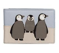 Mala Leather Cute Penguin RFID Protected Card & ID Holder - Genuine Leather, Removable Inserts, Secure RFID Protection, Gift Dustbag Included