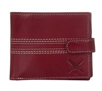 Mala Leather Edgbaston Cricket Ball Tab RFID Leather Wallet - Cherry Red