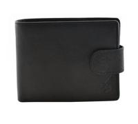Mala Leather Extra Capacity Wallet - Kalmin Collection - RFID Protected Oiled Leather Tab Wallet with 10 Card Slots & Gift Box - One Size - Black - Leather