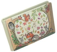 Mala Leather Foxglove Forest Collection Leather Card Holder RFID 645_71 Cream