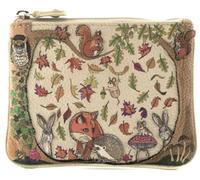 Mala Leather Foxglove Forest Collection Leather Coin Purse RFID 4344_71 Cream