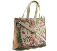 Mala Leather Foxglove Forest Collection Leather Grab/Shoulder Bag 7466_71 Cream