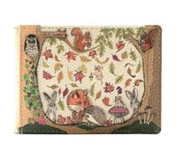 Mala Leather Foxglove Forest Fox & Owl Leather ID & Card Holder