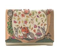 Mala Leather Foxglove Forest Ladies Leather Tri-Fold Purse | RFID Protection, 9 Card Slots, 11 x 8 cm, Fox Owl Hedgehog Design, Rabbit & Squirrel