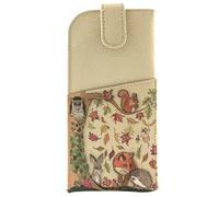 Mala Leather Foxglove Forest Wide Leather Glasses Case - Woodland Animals Fox Owl Hedgehog Rabbit