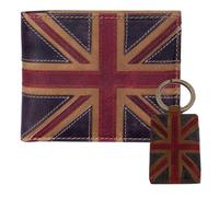 Mala Leather Gift Set Union Jack Wallet & Keyring - Genuine Leather RFID Wallet & Matching Keyring - Gift Boxed by Love EMVY Ltd