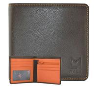 Mala Leather Hudson Slim wallet with Coin Pocket - one size - brown/orange - leather