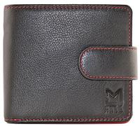 Mala Leather Hudson Tab Wallet with RFID - 1032-66 (Black/Red) | Striking Looking Walletm, Come Gift Boxed