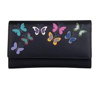 Mala Leather Juno Butterfly Matinee Purse - 3612-93 (Black)