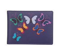 Mala Leather Juno Butterfly Travel ID/Card Holder - 686-93 (Purple)