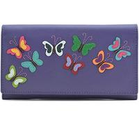 Mala Leather Juno Collection Ladies Leather Purse RFID Blocking 3612_93 Purple