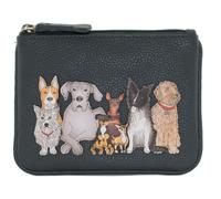 Mala leather Kennel Crew Dogs RFID Coin Purse in Dark Grey Mala leather Dark Grey One Size