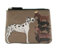Mala Leather King of Dogs Dachshund Great Dane Leather Coin Purse - Multi - Leather