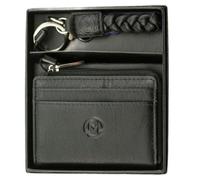 Mala Leather Ladies Leather Boxed Giftset - Purse & Keyring - Black