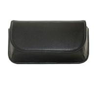 Mala Leather Large Structured Unisex Glasses / Sunglasses Case - Black