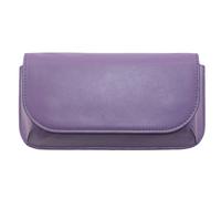 Mala Leather Large Structured Unisex Glasses / Sunglasses Case - Purple