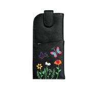 Mala Leather Leather Snaptop Wide Fitting Glasses Sunglasses Case (Orange)